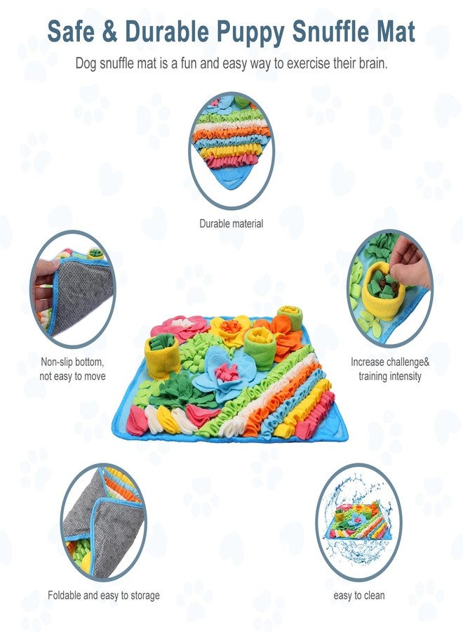 Ankilo Snuffle Mat for Dogs Cats Rabbits, Pet Treats Feeding Mat, 15.4 x 15.4 inch for Small & Medium, Felt Wool Dog Sniff Mats for Slow Feed, Rabbit Foraging Mats, Relieve Anxiety, with Anti-Slip Bottom - Image 2